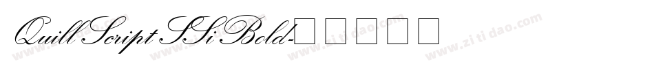 Quill Script SSi Bold字体转换
